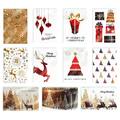 Better Office Products Christmas/Holiday Greeting Cards & Envs, 4in. x 6in. Gold and Metallic Foil, Blank Inside, 100PK 64590